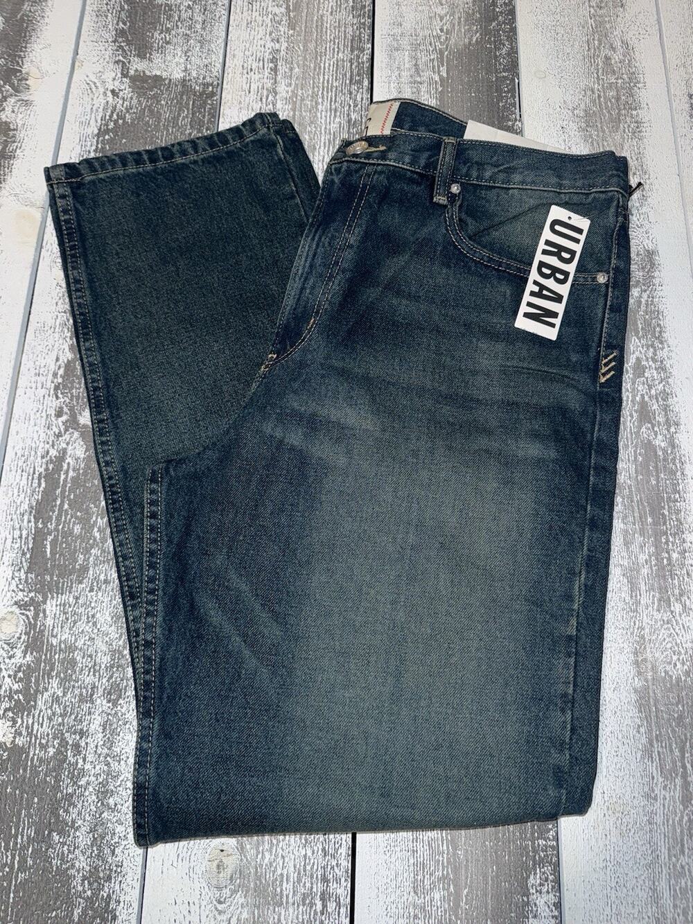 BDG Urban Outfitters Men's Vintage Slim Fit Jeans Blue Dark Wash Size 36W 34L